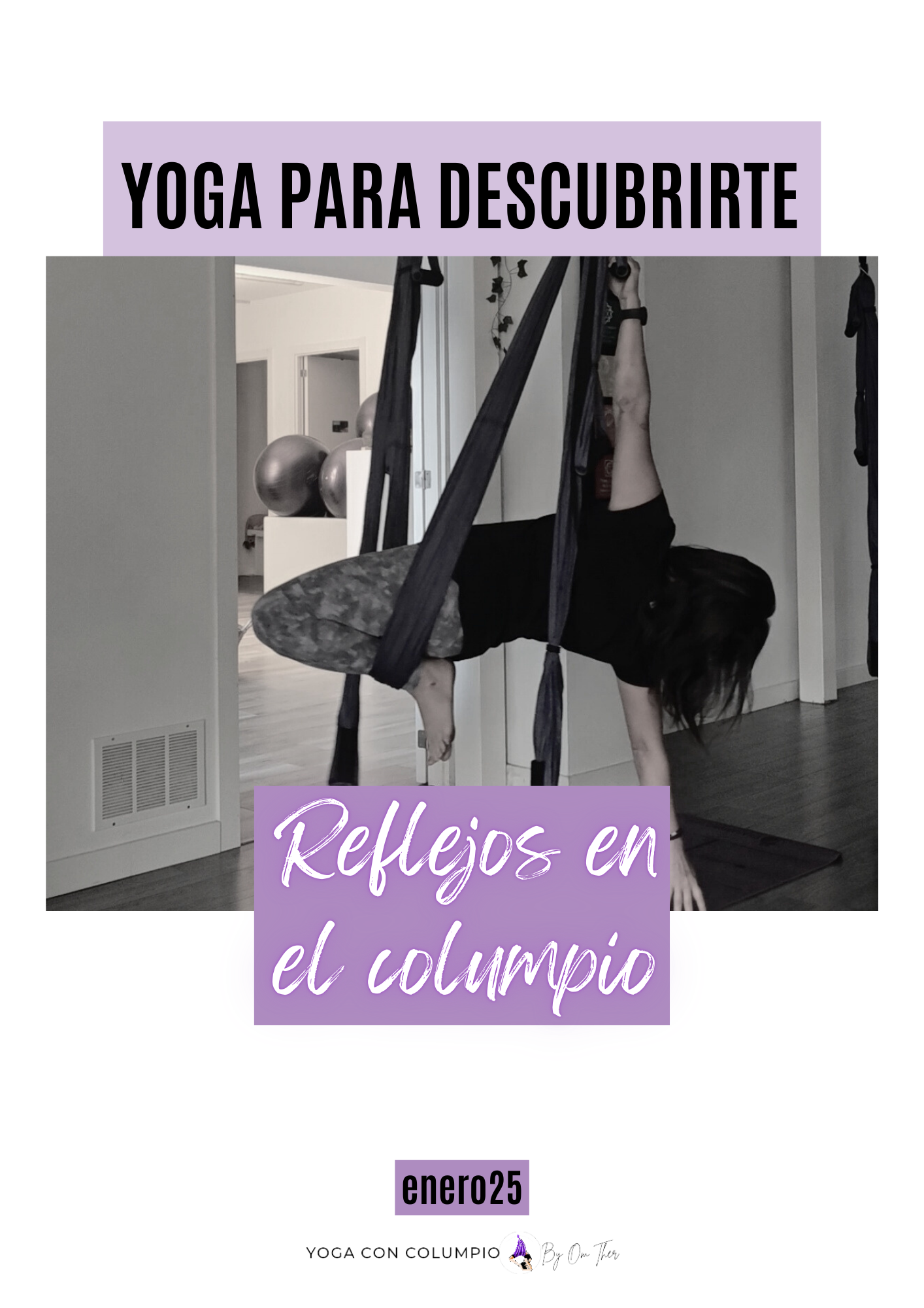 Reflejos en el Columpio| Infografía GRATIS – Secuencia de Yoga Aéreo para Profes y Autopráctica