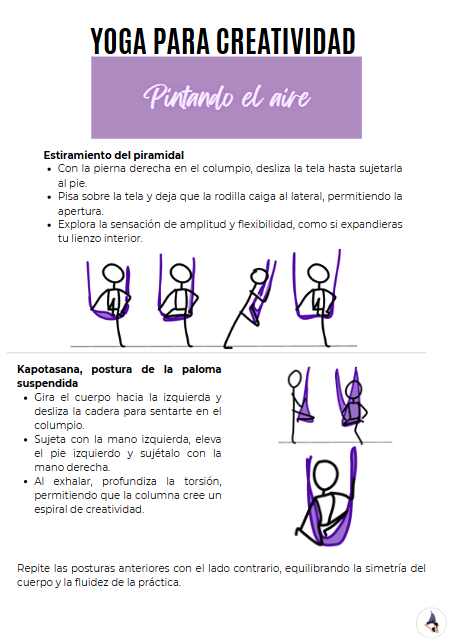 Secuencia de Yoga Aéreo para Profes y Autopráctica. Pintando el aire
